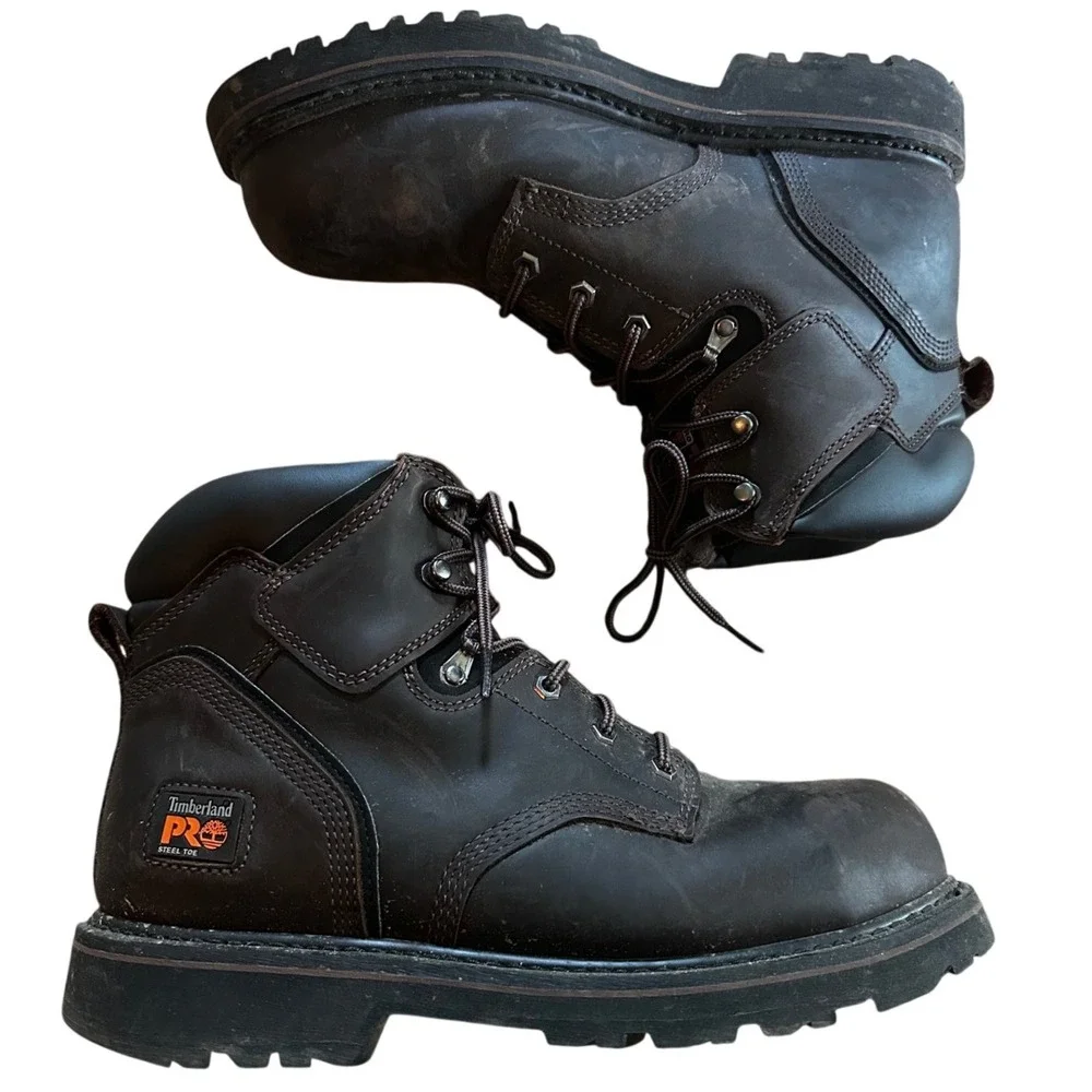 Timberland PRO Brown Direct Attach 6 Inch Steel Toe Work Boots Men's 11